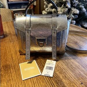 Michael Kors Metallic Silver Mini Bag